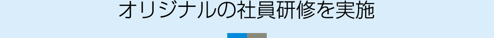 オリジナルの社員研修を実施