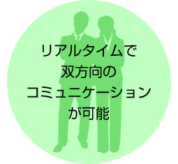 リアルタイムで双方向のコミュニケーションが可能